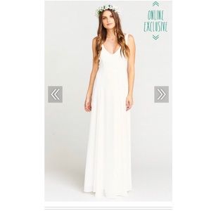 Show Me Your Mumu Jenn Maxi Dress - Ivory Crisp